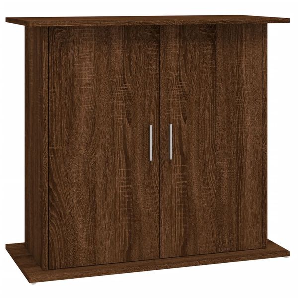 vidaXL Support pour aquarium ch&ecirc;ne marron 81x36x73cm bois d'ing&eacute;nierie