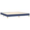vidaXL Sommier &agrave; lattes de lit avec matelas Bleu 200x200 cm Tissu