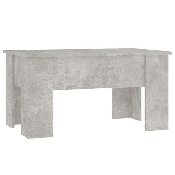 vidaXL Table basse gris béton 79x49x41 cm bois d'ingénierie