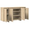 vidaXL Buffet Ch&ecirc;ne Sonoma 135 x 41 x 75 cm Bois d'ing&eacute;nierie