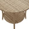 vidaXL Chaises inclinables de jardin lot de 2 avec table beige rotin