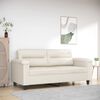 vidaXL Canap&eacute; &agrave; 2 places Cr&egrave;me 140 cm Similicuir