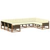 vidaXL Ensemble de canap&eacute;s d'ext&eacute;rieur 9 pcs Naturel et Cr&egrave;me