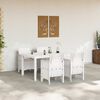 vidaXL Ensemble de salle à manger pour jardin 5 pcs Blanc Rattan Polt
