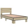 vidaXL Cadre de lit sans matelas ch&ecirc;ne sonoma 75x190 cm