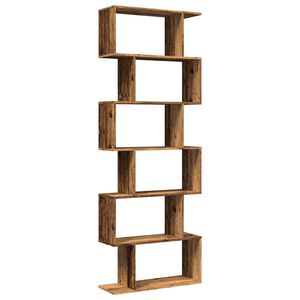 vidaXL &Eacute;tag&egrave;re s&eacute;paratrice de pi&egrave;ce &agrave; 6 niveaux vieux bois 70x24x193cm