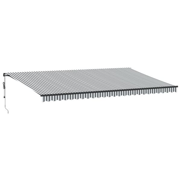 vidaXL Auvent r&eacute;tractable automatique anthracite et blanc 600x350 cm