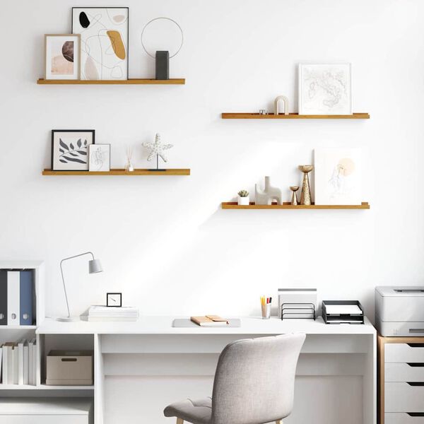 vidaXL &Eacute;tag&egrave;re Murale 4 pcs Beige 80 x 9 x 3 cm Bois d'ing&eacute;nierie