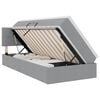 vidaXL Lit de rangement LED avec matelas Gris clair 90 x 200 cm Tissu