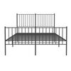 vidaXL Cadre de lit m&eacute;tal sans matelas avec pied de lit noir 140x190cm