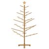 vidaXL Arbre de No&euml;l en bois Marron 150 cm Bois massif en pin