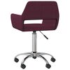 vidaXL Chaises &agrave; manger pivotantes lot de 2 violet tissu