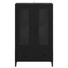 vidaXL Haut Armoire avec tiroir Ch&ecirc;ne noir 70 x 31 x 115 cm