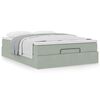 vidaXL Cadre de lit ottoman et matelas gris clair 140x190 velours
