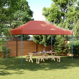 vidaXL Tente r&eacute;ception pliable escamotable terre cuite 440x292x315 cm