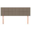 vidaXL T&ecirc;tes de lit 2 pcs Taupe 72x5x78/88 cm Tissu