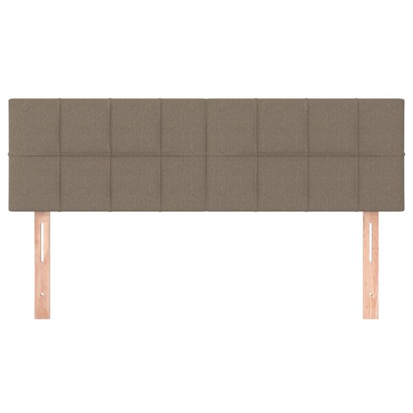 vidaXL T&ecirc;tes de lit 2 pcs Taupe 72x5x78/88 cm Tissu