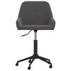 vidaXL Chaise pivotante de bureau Gris fonc&eacute; Velours