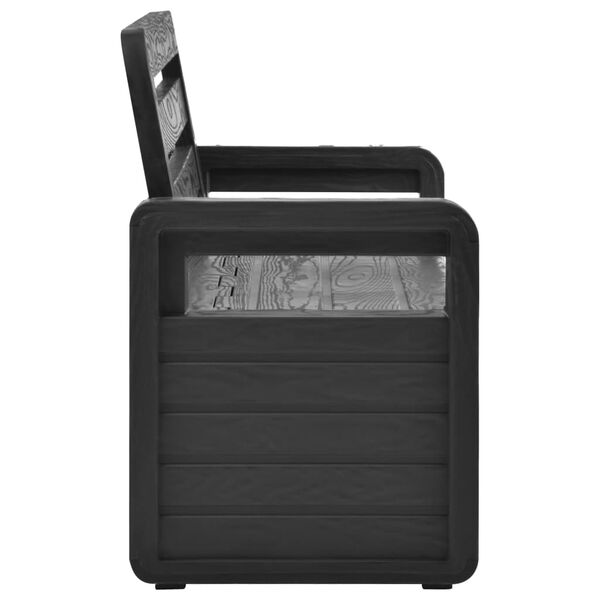 vidaXL Banc de rangement de jardin 132,5 cm plastique anthracite