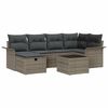 vidaXL Ensemble de canap&eacute; de jardin 7 pc Poly rotin