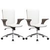 vidaXL Chaises de bureau pivotantes 2 pc Simili cuir 69 x 61 x 104 cm