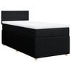 vidaXL Sommier &agrave; lattes de lit avec matelas Noir 90x200 cm Tissu