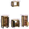 vidaXL Ensemble de mobilier de salle de bain 4 pcs Bois Recycl&eacute; Solide