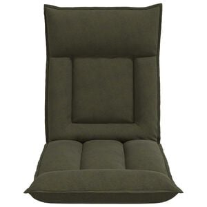 vidaXL Fauteuil de sol ajustable Vert arm&eacute;e Tissu