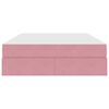 vidaXL Lit avec rangement et matelas Rose 140 x 190 cm Velours
