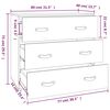 vidaXL Buffet cire marron 80x40x75 cm bois massif de pin