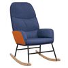 vidaXL Chaise &agrave; bascule Bleu Tissu