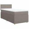 vidaXL Sommier &agrave; lattes de lit avec matelas Taupe 100x200 cm Tissu
