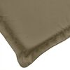vidaXL Coussins de chaise &agrave; dossier bas lot de 4 taupe m&eacute;lang&eacute; tissu