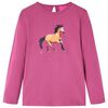 T-shirt enfants &agrave; manches longues framboise 92