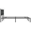 vidaXL Cadre de lit métal sans matelas avec tête de lit noir 120x190cm
