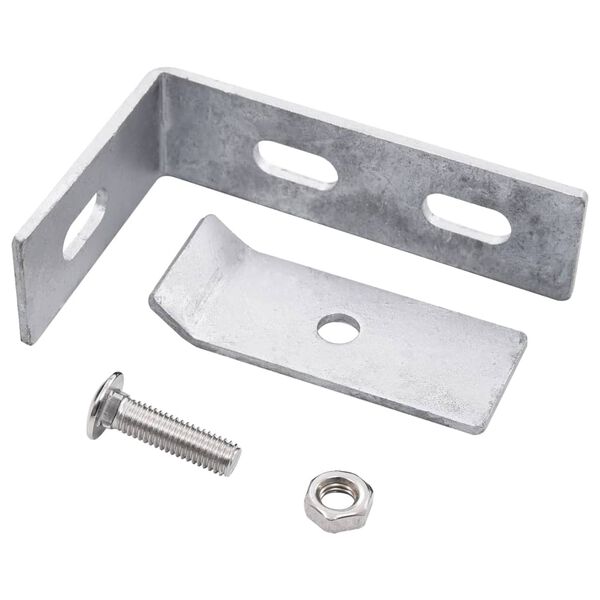 vidaXL Ensemble de 10 connecteurs d'angle mural Argent&eacute;