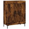 vidaXL Buffet haut Chêne fumé 69,5x34x180 cm Bois d'ingénierie