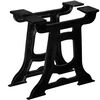vidaXL Pied de table basse 2 pcs Cadre en Y Fonte