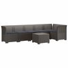 vidaXL Canap&eacute; de Jardin 6 Places avec Coussins Aspect Rattan PP