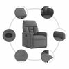 vidaXL Fauteuil inclinable gris fonc&eacute; tissu microfibre