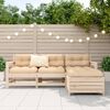 vidaXL Salon de jardin 4 pcs bois massif de pin