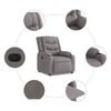 vidaXL Fauteuil inclinable &eacute;lectrique Taupe Tissu