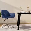vidaXL Chaise pivotante de salle &agrave; manger Bleu Tissu