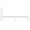 vidaXL Cadre de lit m&eacute;tal sans matelas avec t&ecirc;te de lit blanc 90x200cm