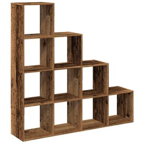 vidaXL &Eacute;tag&egrave;re s&eacute;paratrice de pi&egrave;ce &agrave; 4 niveaux vieux bois