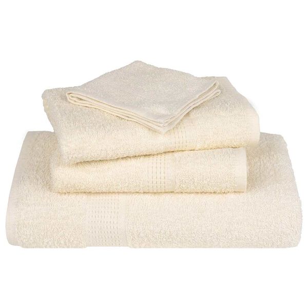 vidaXL Serviettes de douche FROGN 4 pcs crème 70x140 cm 360 g/m²