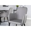 Venture Home Chaises &agrave; manger lot de 2 Comfort polyester noir et gris