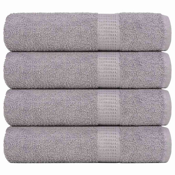 vidaXL Serviettes de bain FROGN 4 pcs gris 100x150 cm 360 g/m²