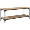 vidaXL Meuble TV 2 niveaux 100x33x41cm Bois d'ing&eacute;nierie et fer