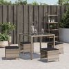vidaXL Tabourets de jardin coussins lot de 4 gris clair résine tressée